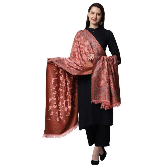 Women's Pashmina Wool Blend Indian Handicraft Woven Shawls, Scarf, Wraps💫 - Picture 3 of 6